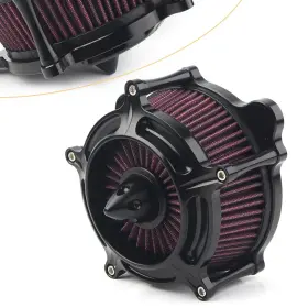 Efmotorshop 612025744137 Turbine Air Cleaner Spike Intake Filter For Harley Softail 1993-15 Touring Dyna
