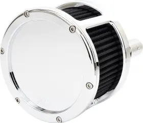 5527 Feuling Ba Race Series Air Cleaner Chrome With Solid Cover/black Filter #5527