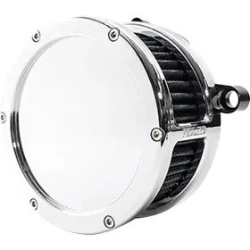 5577 Feuling Chrome Solid Outer Cover With Black Filter Ba Air Cleaner Kit Harley 23-25