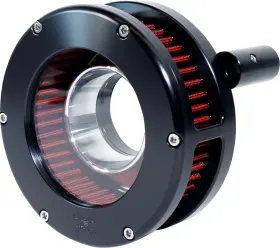 Ft08-ft17 Feuling Parts 5454-s Ba Slim Air Cleaner Kit - Black/clear Red Filter Twin