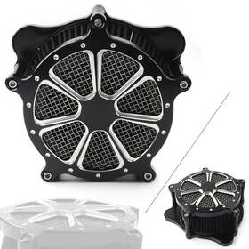 Fortodayyus 550729610917 For Harley Softail Flstnse Flstse Grid-style Air Cleaner Intake Filter Black Us