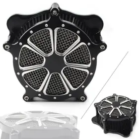 Fortodayyus 550729610917 For Harley Softail Flstnse Flstse Grid-style Air Cleaner Intake Filter Black Us