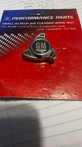 12342572 Gm Perf Parts 141-332 #141-332 #12342572 Air Cleaner Sm-wing Nut 1/4-20 5/16-18 Stud