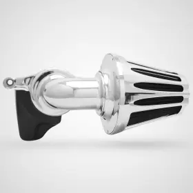 Gw-sm-1866-d-chrome Gw Cnc Cut Cone Air Cleaners Breather Filters For Harley M8 Road King Street Glide