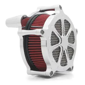 Sm-cd951c-red Gw Chrome Air Cleaner Filter For Harley Touring Fltr Flhx Roadking Flhr Trike 08-16