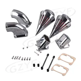 Gzyf 550749105028 For Suzuki Boulevard M109 Chrome Billet Aluminum Cone Spike Air Cleaner Kit