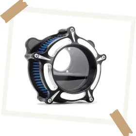 B5-sm-974b-blue Happy-motor Sock Air Intake Breather Filter Compatible With Harley Dyna Fxdl Softail 93-15