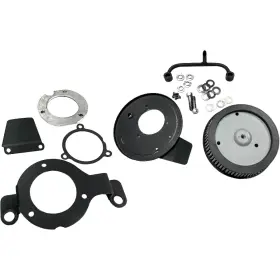 120427 Harddrive M8 Round Hi Perform Satin Black A/c And Breather Kit