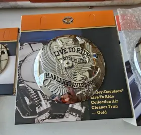 29341-02 Harley-davidson 29342-02 Life To Ride Air Cleaner Chrome