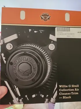 29400366 Harley-davidson New Oem Willie G Skull Air Cleaner Cover Insert Trim Flh Fxst Flst Fxd