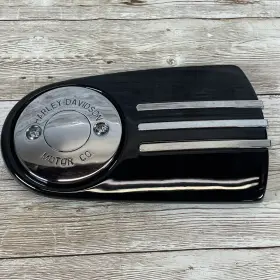 61300218 Harley-davidson Number 1 14-16 Touring 16-17 Softail Black Chrome Air Cleaner Cover Trim