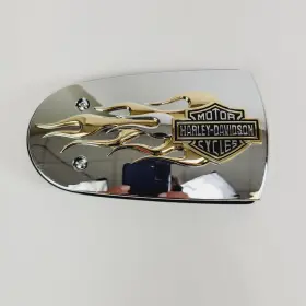 61300222 Harley-davidson 2014-2016 Touring Gold Chrome Air Cleaner Trim Flames