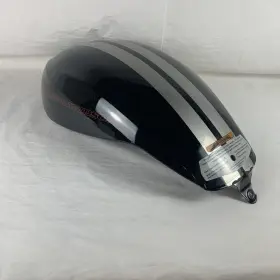 66154-03 Harley-davidson V-rod Vrsc Night Black Gloss/gray Stripe Box Filter Tank Cover