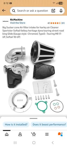 Harley-davidson Sm-1866-d-cd Big Sucker Air Cleaner