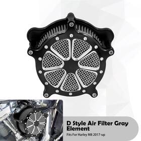 Hdbubalus 663274642460 Billet Air Cleaner Gray Intake Filter For Harley Touring 2017-23 Softail 18-24