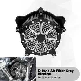Hdbubalus 663274642460 Billet Air Cleaner Gray Intake Filter For Harley Touring 2017-23 Softail 18-24