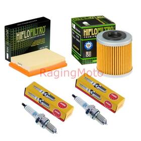 Hiflofilto & Ngk 102021 Service Engine Kit Hiflo Air And Oil Filter Spark Plug Fits Aprilia Sxv/r