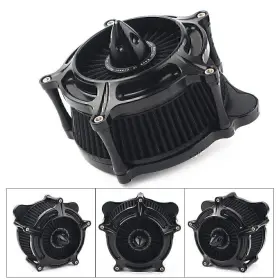 Hkseller-au 612035286498 Black Turbine Spike Air Intake Filter Cleaner For Harley Road Glide Fltr 2008-16