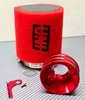 Holeshot Performance Hp-4245str Predator 212cc Gx160 Gx200 6.5 Hp Engines Uni Air Filter And Billet Adapter Red