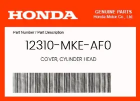 12310-mke-af0 Honda Genuine Cover Cylinder Head -
