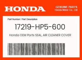 17219-hp5-600 Honda Genuine Seal Air Cleaner Cover -
