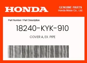 18240-kyk-910 Honda Genuine Cover A Ex. Pipe -