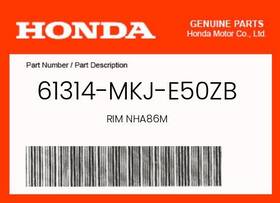 Honda 61314-mkj-e50zb Genuine Rim Nha86m -