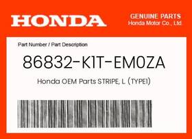 Honda 86832-k1t-em0za Genuine Stripe L. Type1 -