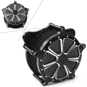 Hukyu 111000159725 Glide Touring Flhr Flht Flhx 08-16 Air Cleaner Filter With Accessory Fit Harley