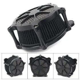 Hukyu 612046181720 Venturi Air Filter Intake Cleaner Black For Harley Dyna Fxr Softail Touring