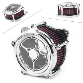 Hukyu 612046221334 New Cnc Air Cleaner Filter For Harley Touring Flhr Flh 2008-2016