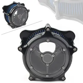 Hukyu 612047389989 Cnc Air Cleaner Intake Filter Fit For Harley Touring Trike 2008-2016 Black New
