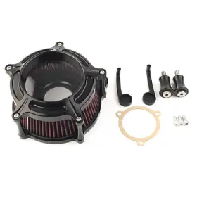 Hukyu 612047436966 1 Pcs Cnc Black Air Cleaner Intake Filter For Harley Touring Trike 2008-2016 New