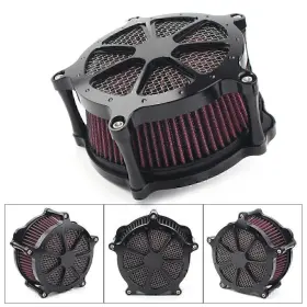 Hukyu 612047461142 Turbine Air Filter Cleaner For Harley Sportster Xl1200 Xl883 Iron 883