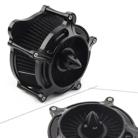 Hukyu 612063474799 Air Filter Cleaner Turbine Intake Filters Kit For Harley Touring Electra Glide