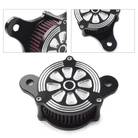 Hukyu 890000200612 Air Cleaner Red Intake Filter For Harley Electra Road Glide Softail Flstn Fls