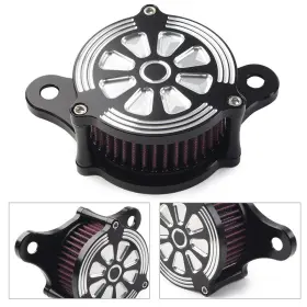 Hukyu 890000250914 Air Cleaner Red Intake Filter Kit For Harley Electra Glide Softail Flstn Fxstd