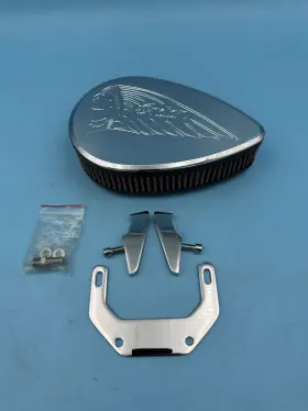 88-127 Indian Motorcycle War Bonnet Billet Air Cleaner Assembly Chrome