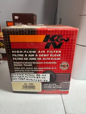 Su-7592 K & N 400083 And Air Filter Gsx600f 1988-2006 Gsx700f 1989-2006 Gsx1100 F 1987-94