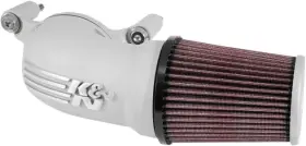 57-1137s K&n Engineering Aircharger Intake Kit Satin Silver #57-1137s Harley Davidson