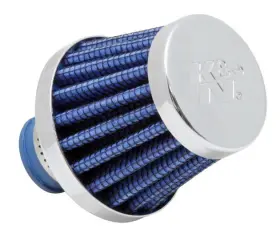 62-1600bl K&n Engineering Crankcase Vent Filter With Chrome Top 2 Inch X 1.75 Blue