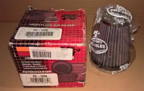 Rc-1250 K&n New Rc1250 Universal Chrome Air Filter 2-1/4 Inch 2.25 57mm