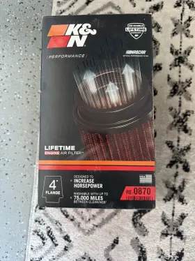 Re-0870 K&n Universal Clamp-on Air Filter New In Package