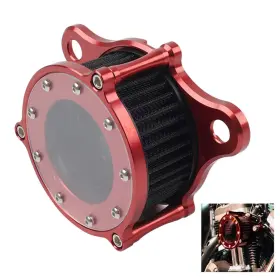 Kabusikikaisya-kawausa 550725717757 Air Cleaner Intake Filter Kit For Harley Sportster Xl 883 Xl1200 91-22 Black Red