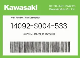14092-s004-533 Kawasaki Genuine Cover Frame Rh S.whit -