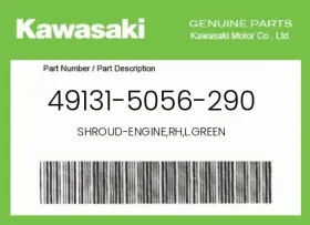 49131-5056-290 Kawasaki Genuine Shroud-engine Rh L.green -