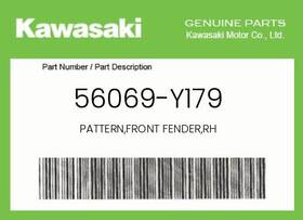 Kawasaki 56069-y179 Genuine Pattern Front Fender Rh -