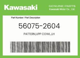Kawasaki 56075-2604 Genuine Pattern Upp Cowl. Lh -