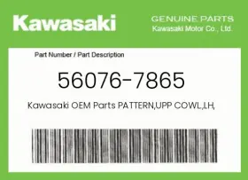 56076-7865 Kawasaki Genuine Pattern Upp Cowl. Lh Cnt - 56076-7865 Kawasaki Genuine Pattern Upp Cowl. Lh Cnt -