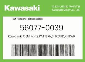 Kawasaki 56077-0039 Genuine Pattern Shroud Rh Lwr -